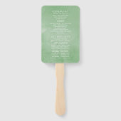 Éventail Aquarelle Bohème Bohème Programme de mariage de to (Dos)