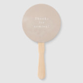 Éventail Aquarelle Boho Cotton et Eucalyptus Boho Mariage (Dos)