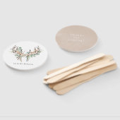 Éventail Aquarelle Boho Cotton et Eucalyptus Boho Mariage (Non-assemblé)