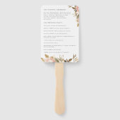 Éventail Aquarelle Boho Mariage Floral (Dos)