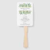 Éventail Aquarelle Bordure de verdure et de feuillage (Devant)