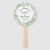 Éventail Aquarelle Botanique Feuille Affiche de bienvenue M (Dos)