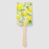 Éventail Aquarelle Citron Motif fête d'anniversaire (Dos)