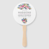 Éventail Aquarelle couleur tendance Favoriser florale (Devant)