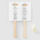 Éventail Aquarelle d'automne Citrouilles et fleurs (Devant et derrière)