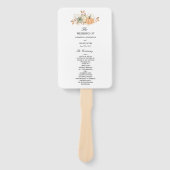 Éventail Aquarelle d'automne Citrouilles et fleurs (Devant)