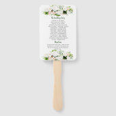 Éventail Aquarelle de paradis tropical Mariage floral (Dos)