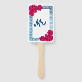 Éventail Aquarelle Elégance Grecienne + Jeu Mariage rose (Dos)