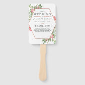 Éventail Aquarelle Eucalyptus géométrique Mariage de Noël (Devant)