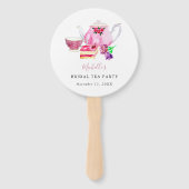 Éventail Aquarelle Fête des mariées Tea Party Tea Party Pin (Devant)