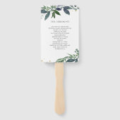 Éventail Aquarelle feuillue | Foliage Mariage (Dos)