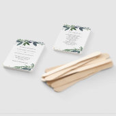 Éventail Aquarelle feuillue | Foliage Mariage (Non-assemblé)