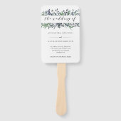 Éventail Aquarelle feuillue | MARIAGE (Devant)