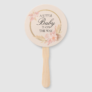 Éventail Aquarelle Floral Boho Baby shower rose