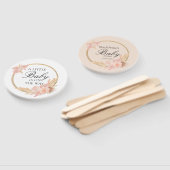 Éventail Aquarelle Floral Boho Rose Baby shower Ventilateur (Non-assemblé)