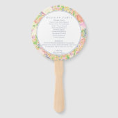 Éventail Aquarelle Floral Garden Party Crest (Dos)