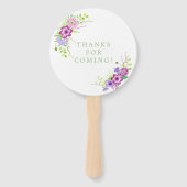 Éventail Aquarelle Floral Mariage été (Dos)