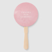 Éventail Aquarelle florale Blush & Rose Gold fête d'anniver (Dos)