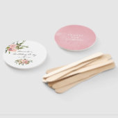 Éventail Aquarelle florale Blush & Rose Gold fête d'anniver (Non-assemblé)