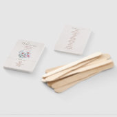 Éventail Aquarelle Florale Frangipani Mariage en terre cuit (Non-assemblé)