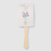 Éventail Aquarelle Florale Frangipani Mariage en terre cuit (Devant)