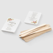 Éventail Aquarelle florale Programme de mariage blanc Venti (Non-assemblé)