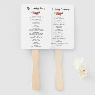 Éventail Aquarelle Flower Russe Pays Programme de Bohême