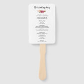 Éventail Aquarelle Flower Russe Pays Programme de Bohême (Devant)