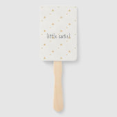 Éventail Aquarelle Grise Et Beige Baby shower (Dos)