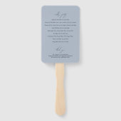 Éventail Aquarelle Hiver Mariage paysage neige (Dos)