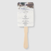 Éventail Aquarelle Hiver Mariage paysage neige (Devant)