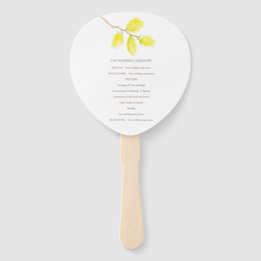 Éventail Aquarelle jaune catamaran fans du programme de mar (Dos)