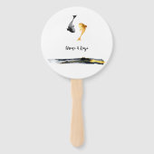 Éventail Aquarelle Koi Fish Mariage (Devant)