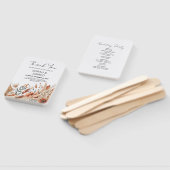 Éventail Aquarelle Mariage de fleurs en terre cuite (Non-assemblé)