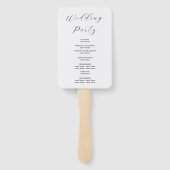 Éventail Aquarelle Mariage des nouveaux mariés (Dos)