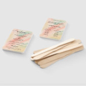 Éventail Aquarelle moderne | Programme de mariage Turquoise (Non-assemblé)