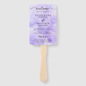 Éventail Aquarelle moderne | Programme de mariage Turquoise (Devant)