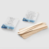 Éventail Aquarelle moderne | Programme de mariage Turquoise (Non-assemblé)