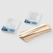 Éventail Aquarelle moderne | Programme de mariage Turquoise (Non-assemblé)