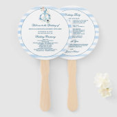 Éventail Aquarelle Nautique Ancre Florale Plage Mariage (Devant et derrière)