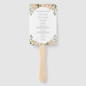 Éventail Aquarelle neutre blanc floral | Programme de maria (Dos)