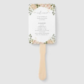 Éventail Aquarelle neutre blanc floral | Programme de maria (Devant)