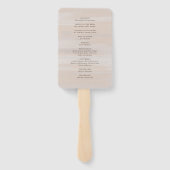 Éventail Aquarelle Neutre Moderne Mariage élégant (Dos)