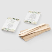 Éventail Aquarelle Peonies blanches et Mariage Rose Frame (Non-assemblé)