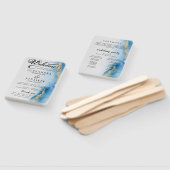 Éventail Aquarelle | Programme de mariage turquoise Ventila (Non-assemblé)