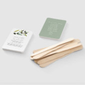 Éventail Aquarelle Programmes de mariage Branche de l'olive (Non-assemblé)