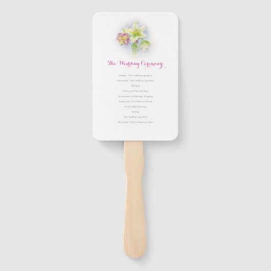 Éventail Aquarelle ressort hellebores fans du programme de  (Dos)