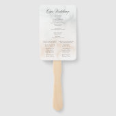 Éventail Aquarelle romantique Roses roses roses et calligra (Dos)