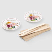 Éventail Aquarelle rose bienheureuse Florale (Non-assemblé)