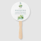 Éventail Aquarelle Terrarium en verre Mariage (Devant)